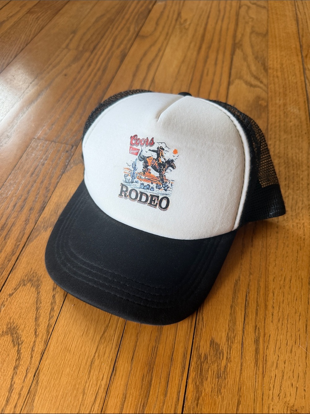 Coors Rodeo Trucker Hat - White and Black